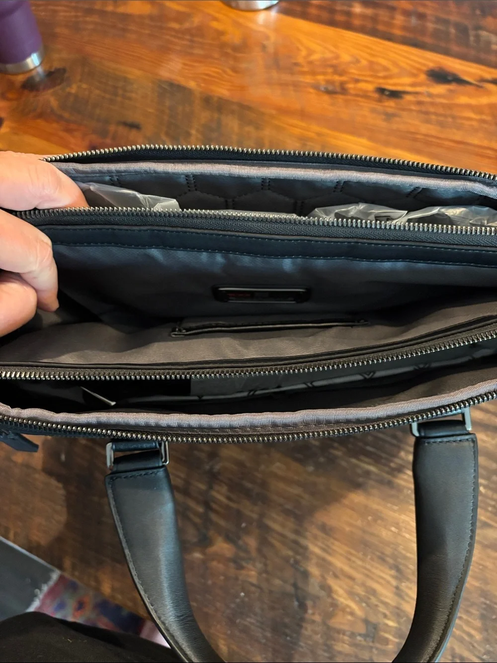 TUMI Nylon/leather computer bag